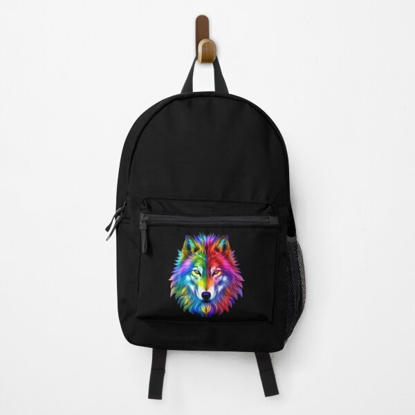 Item preview, Psychedelic Wolf 1, American Indian, Dog, Spirit Guide, Loyalty, Rainbow designed and sold by Rogue-Studio.