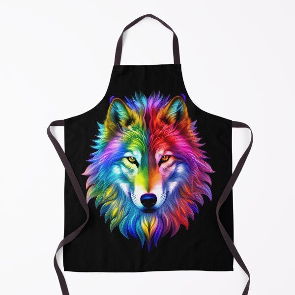 Item preview, Psychedelic Wolf 1, American Indian, Dog, Spirit Guide, Loyalty, Rainbow designed and sold by Rogue-Studio.