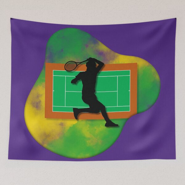 Item preview, Tennis Player on Court Background with Wimbledon Colours 7 designed and sold by Jenson Major.