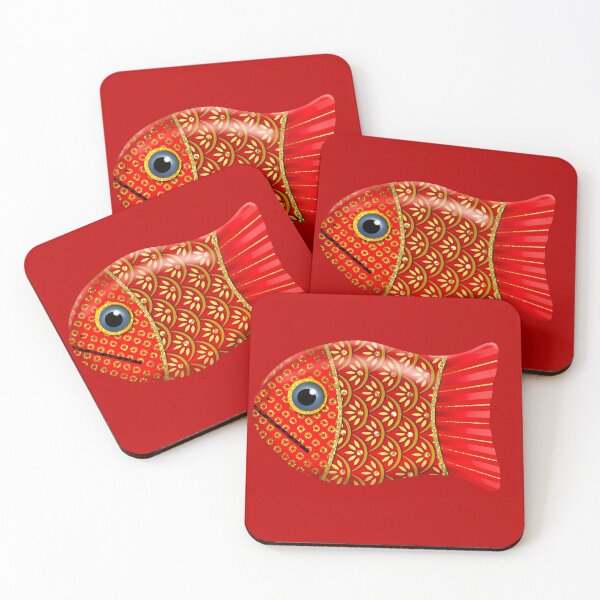 Item preview, Red and gold fish by Maxine Gadd  designed and sold by Maxine Gadd.