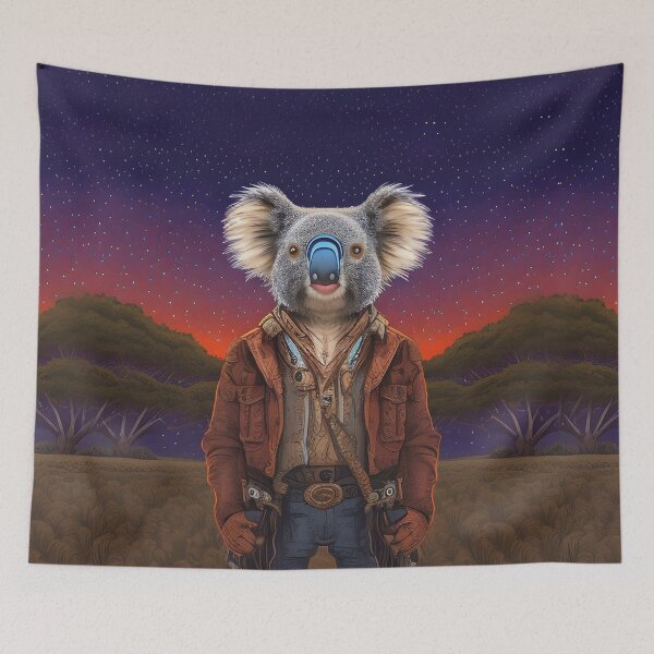Item preview, cool koala as a lonely cowboy designed and sold by Mauswohn.