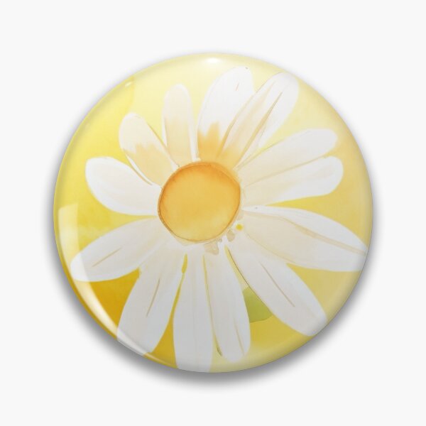 Artikelvorschau, Gelbes Gänseblümchen-Aquarell-Blumenmuster entworfen und verkauft von TheThreePixels.