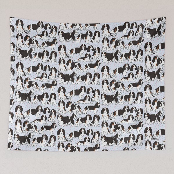 Item preview, Cute cavalier king charles spaniel dog pattern  designed and sold by Yarafantasyart.