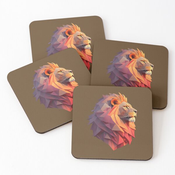 Item preview, Geometrical digital realistic Lion Head designed and sold by RoyalArts53.