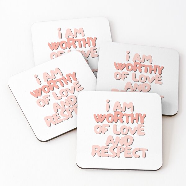 Item preview, I am worthy of love and respect | Positive Daily Affirmation designed and sold by MNMLworks.