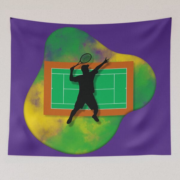 Item preview, Tennis Serve on Court Background with Wimbledon Colours 1 designed and sold by Jenson Major.