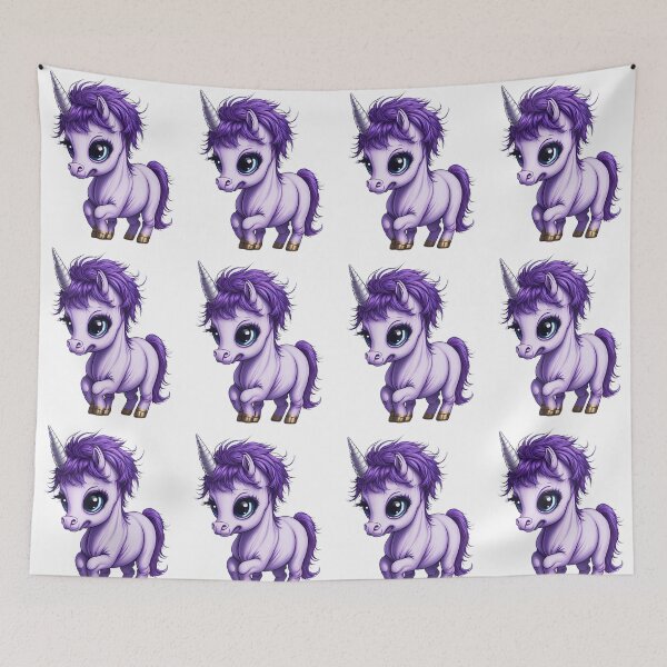 Item preview, purple unicorn designed and sold by demirkanad.