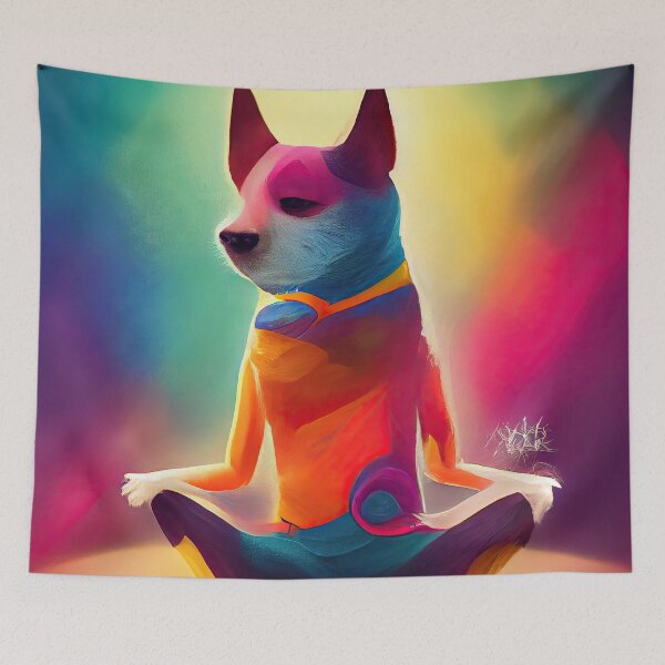 Item preview, Yoga dog full of relaxation designed and sold by Pixelboys.