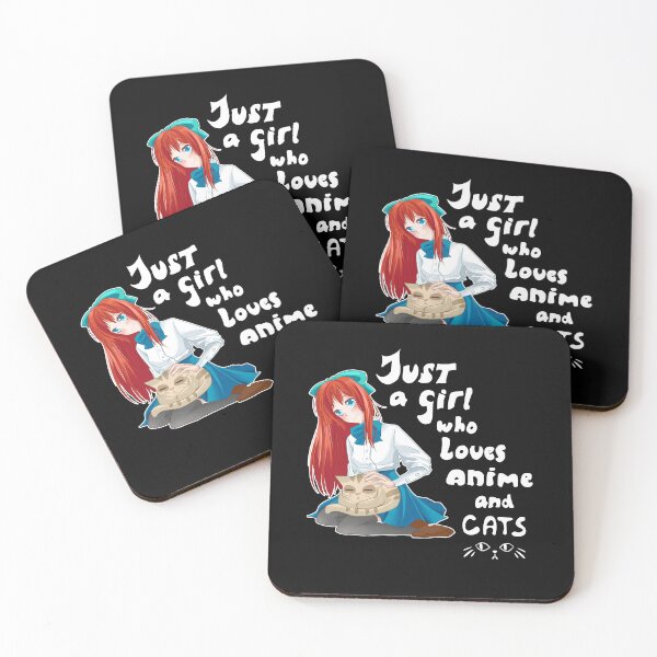 Item preview, Just A Girl Who Loves Anime And Cats Otaku Kawaii designed and sold by Pubi.