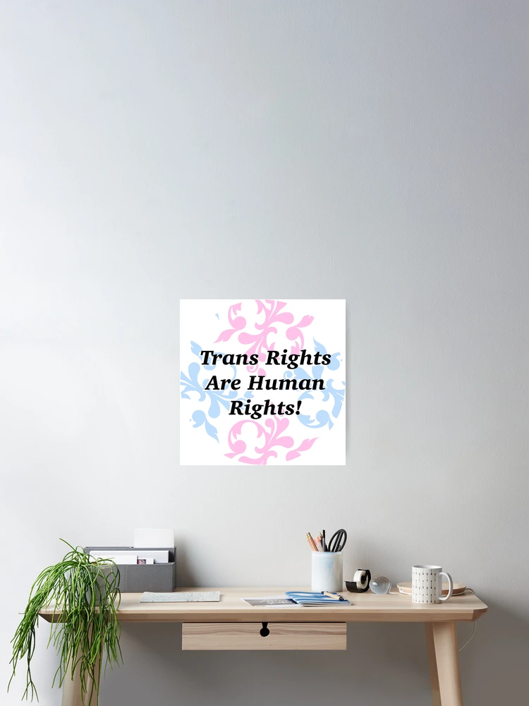 Thumbnail 2 of 3, Poster, Trans Rights Are Human Rights designed and sold by SentABear.
