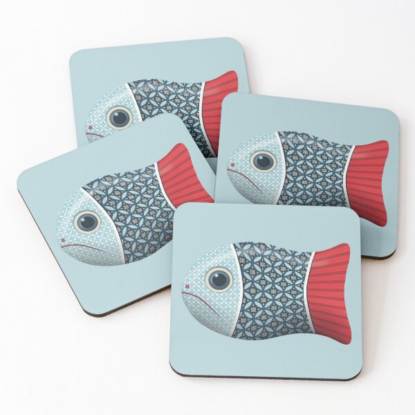 Item preview, Red white and blue fish by Maxine Gadd  designed and sold by Maxine Gadd.