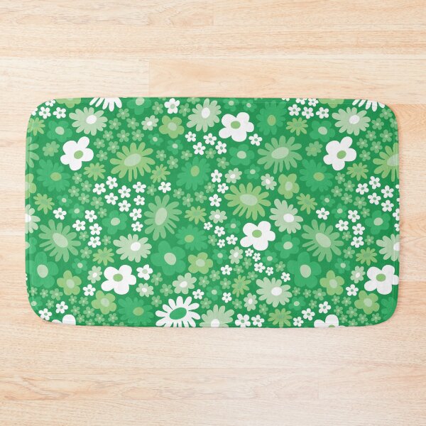 Item preview, pastel green 60s retro flower power, light green, 60s groovy pattern, hippie flowers designed and sold by blomastudios.