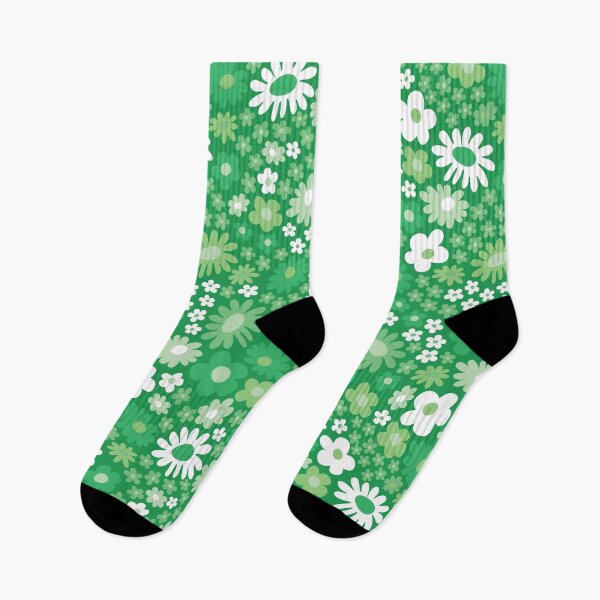 Item preview, pastel green 60s retro flower power, light green, 60s groovy pattern, hippie flowers designed and sold by blomastudios.