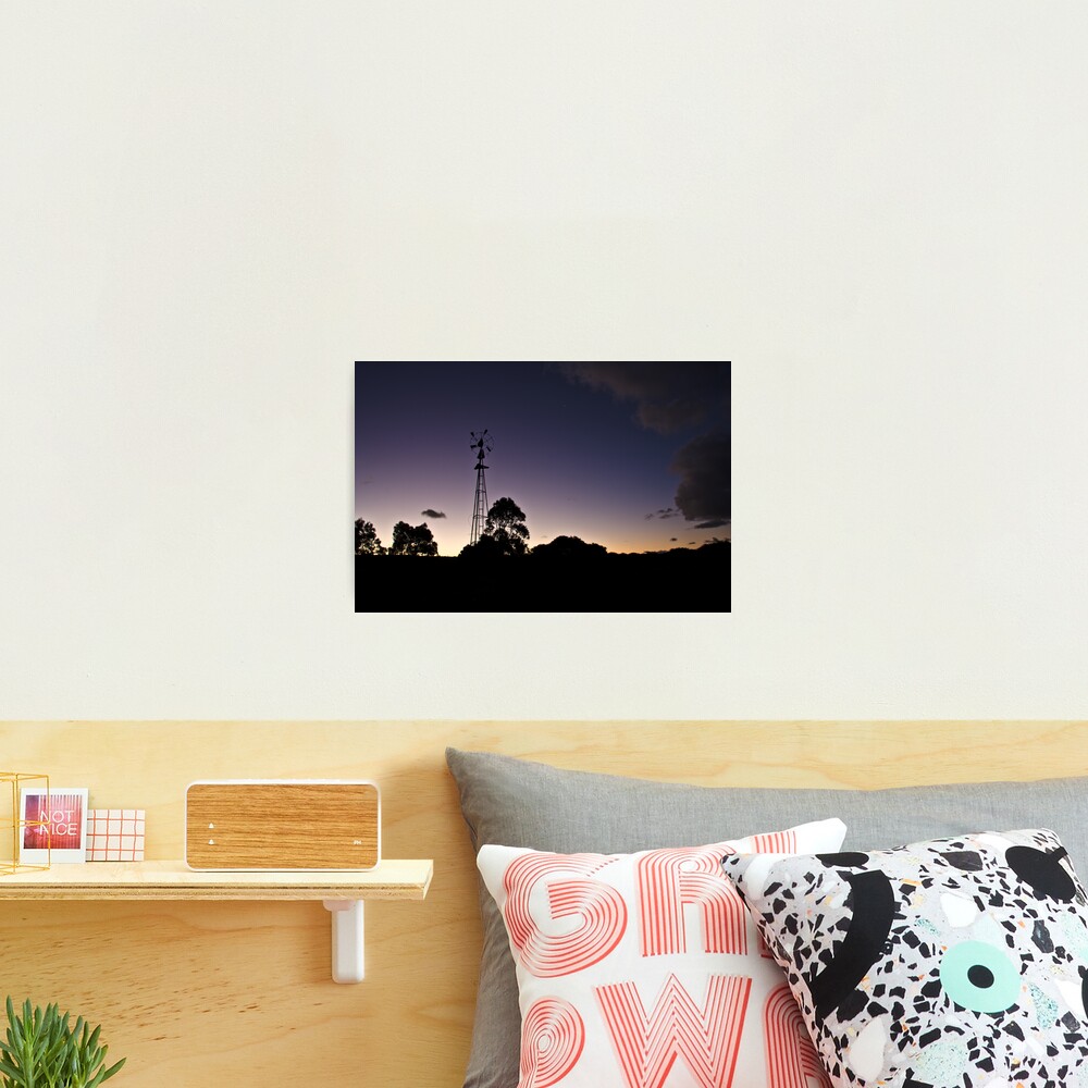 Broken windmill - after sunset Photographic Print