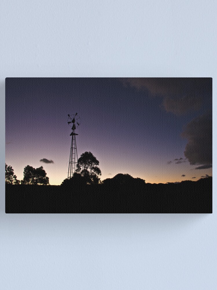 Alternate view of Broken windmill - after sunset Canvas Print
