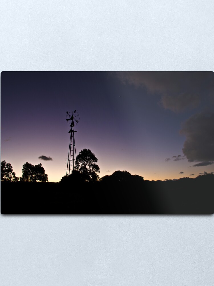 Alternate view of Broken windmill - after sunset Metal Print