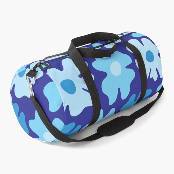 Item preview, Blue 60s retro flower power, pastel blue, blue, cobalt blue, 60s groovy pattern, hippie flowers designed and sold by blomastudios.