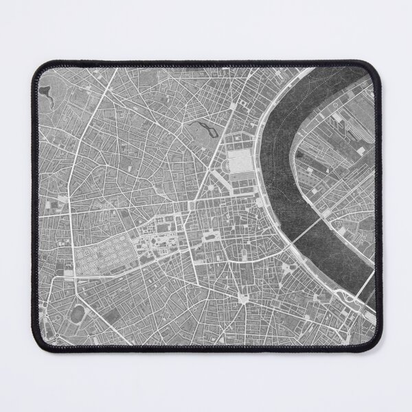 Item preview, Map of Bordeaux downtown (France) in gray vintage style designed and sold by blursbyai.