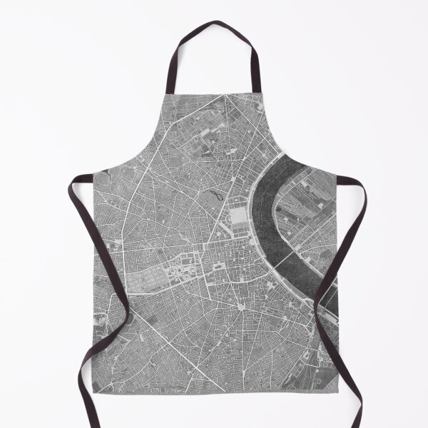 Item preview, Map of Bordeaux downtown (France) in gray vintage style designed and sold by blursbyai.