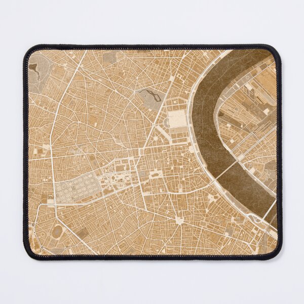 Item preview, Map of Bordeaux downtown (France) in sepia vintage style designed and sold by blursbyai.