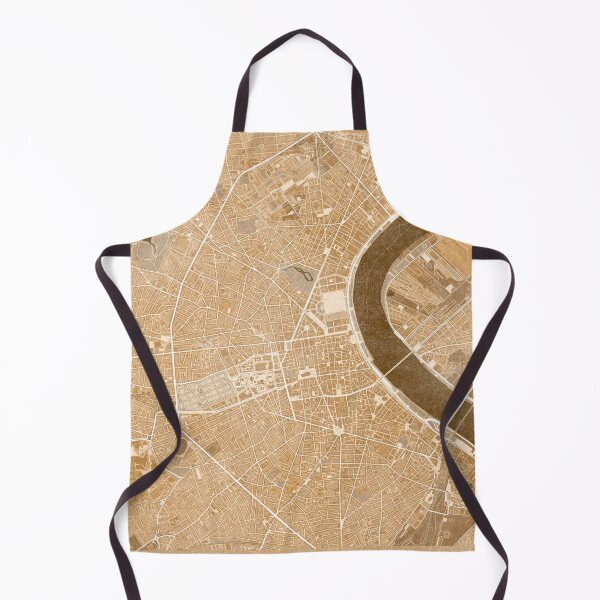 Item preview, Map of Bordeaux downtown (France) in sepia vintage style designed and sold by blursbyai.