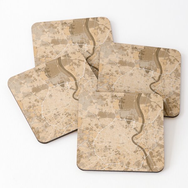 Item preview, Map of Bordeaux (France) in sepia vintage style designed and sold by blursbyai.