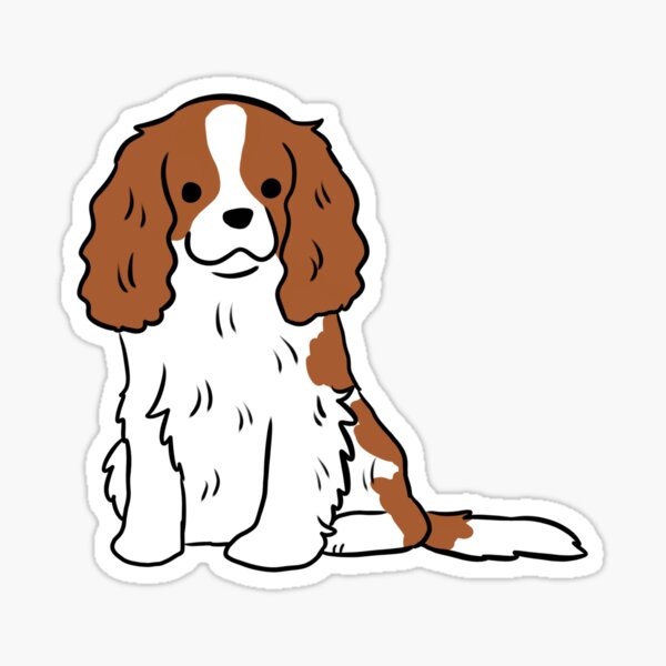Item preview, Cavalier king charles spaniel dog cute illustration  designed and sold by Yarafantasyart.