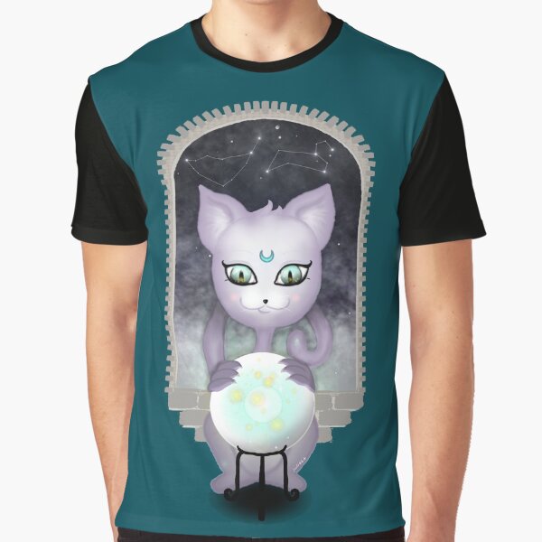 Mystic Miku | Crystal Ball & Zodiac | Teal Graphic T-Shirt