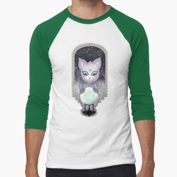 Mystic Miku | Crystal Ball & Zodiac | Teal Baseball ¾ Sleeve T-Shirt