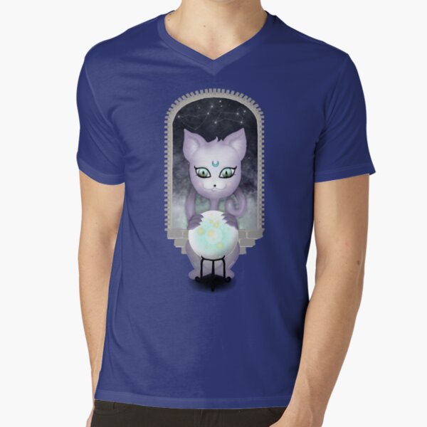 Mystic Miku | Crystal Ball & Zodiac | Teal V-Neck T-Shirt