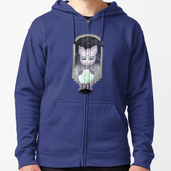 Mystic Miku | Crystal Ball & Zodiac | Teal Zipped Hoodie