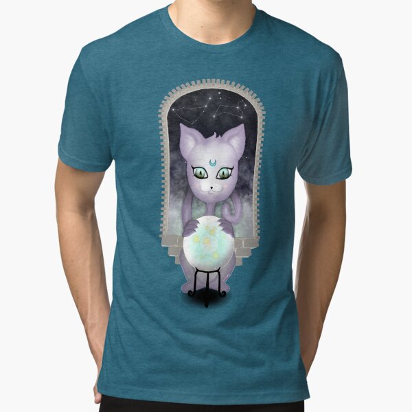 Mystic Miku | Crystal Ball & Zodiac | Teal Tri-blend T-Shirt