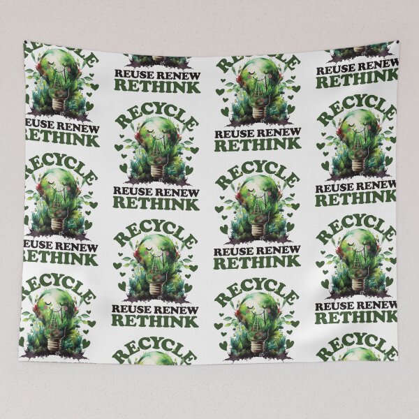 Item preview, Recycle Reuse Renew Rethink Earth Day Environmental Awareness designed and sold by GravitiTees.