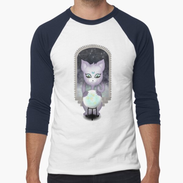 Mystic Miku | Crystal Ball & Zodiac | Navy Baseball ¾ Sleeve T-Shirt