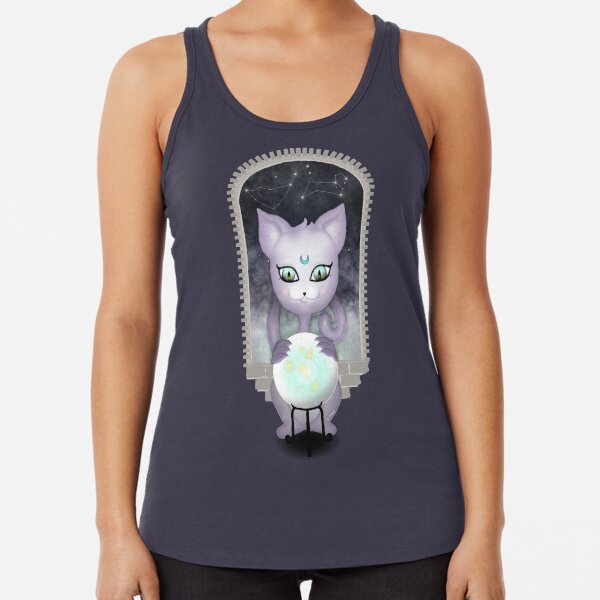 Mystic Miku | Crystal Ball & Zodiac | Navy Racerback Tank Top