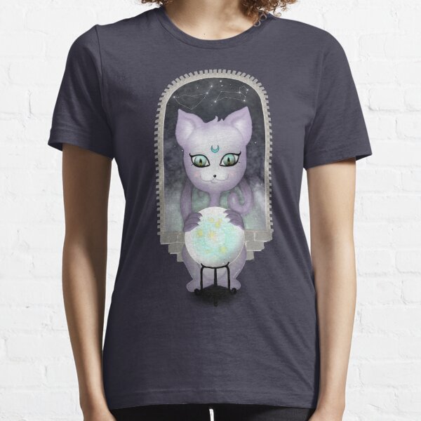 Mystic Miku | Crystal Ball & Zodiac | Navy Essential T-Shirt