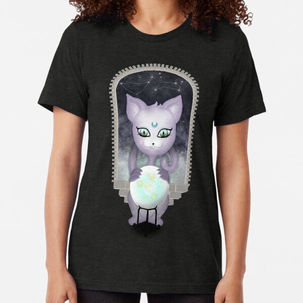 Mystic Miku | Crystal Ball & Zodiac | Navy Tri-blend T-Shirt