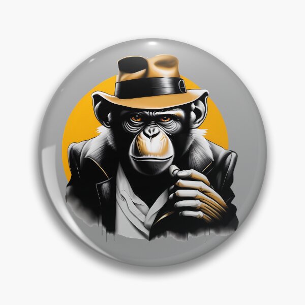Item preview, Chimp gangster designed and sold by TheScruffyGoose.