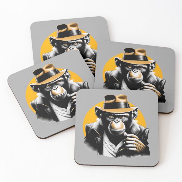 Item preview, Chimp gangster designed and sold by TheScruffyGoose.