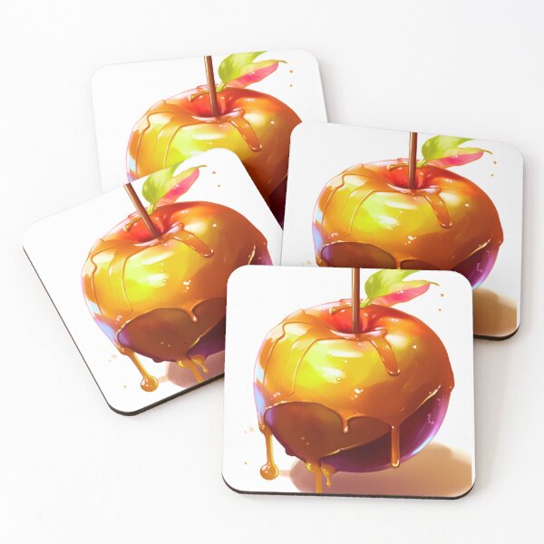 Item preview, caramel apple on white designed and sold by Bohabaz.