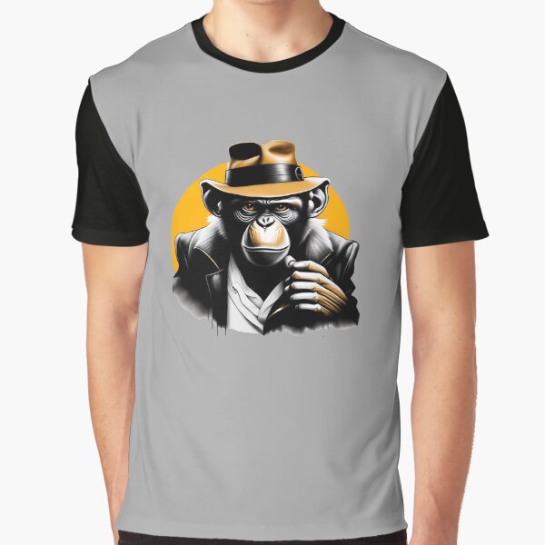 Item preview, Chimp gangster designed and sold by TheScruffyGoose.