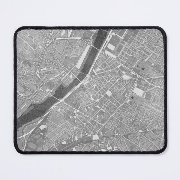 Item preview, Map of Angers downtown (France) in gray vintage style designed and sold by blursbyai.