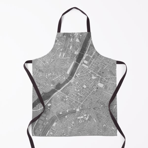 Item preview, Map of Angers downtown (France) in gray vintage style designed and sold by blursbyai.