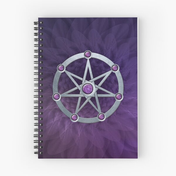 Item preview, Elven star Silver embossed with Amethyst designed and sold by k9printart.