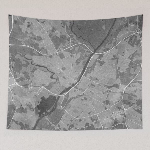 Item preview, Map of Angers (France) in gray vintage style designed and sold by blursbyai.