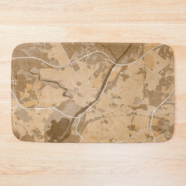 Item preview, Map of Angers (France) in sepia vintage style designed and sold by blursbyai.