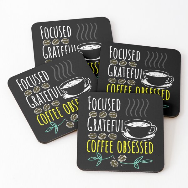 Item preview, Focused, Grateful, Coffee Obsessed Black Coffee designed and sold by Positive.Mindset.