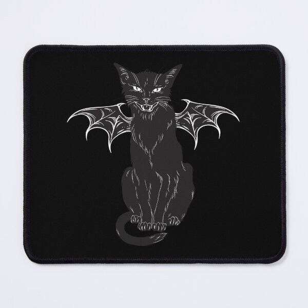 Item preview, Black Cat Hssing Bat Wing Witches Gothic Cat designed and sold by Vicious Malicious.