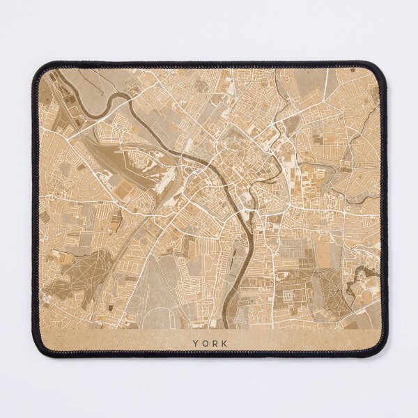 Item preview, Map of York (England) in sepia vintage style designed and sold by blursbyai.