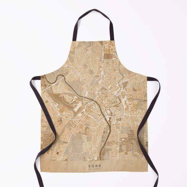 Item preview, Map of York (England) in sepia vintage style designed and sold by blursbyai.